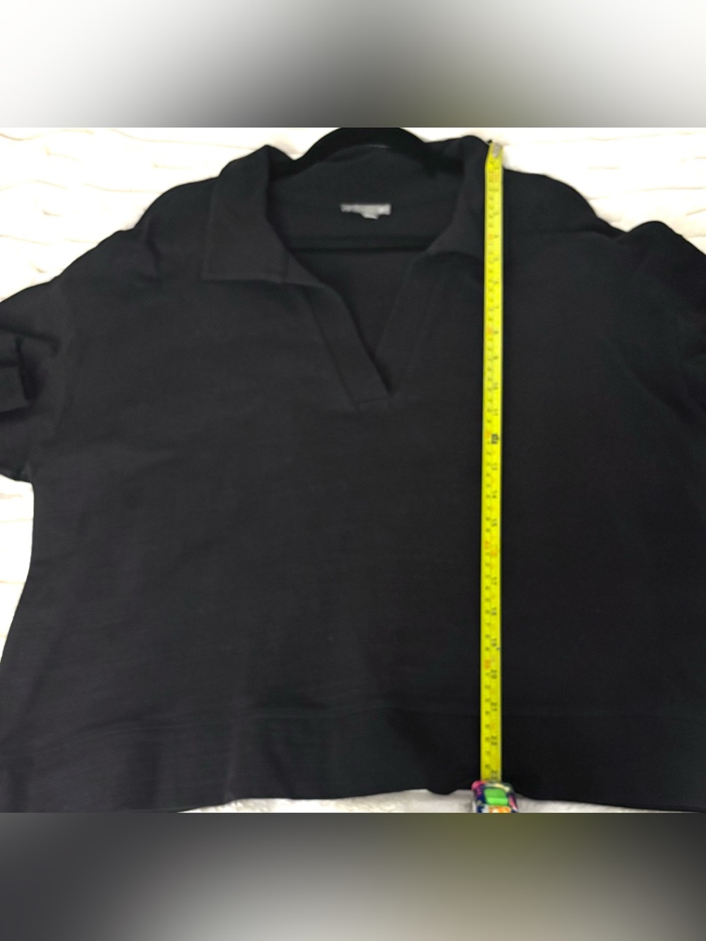 Talbots Cozy Crush Johnny Collar Pullover Black Size 1XP - Picture 7 of 7